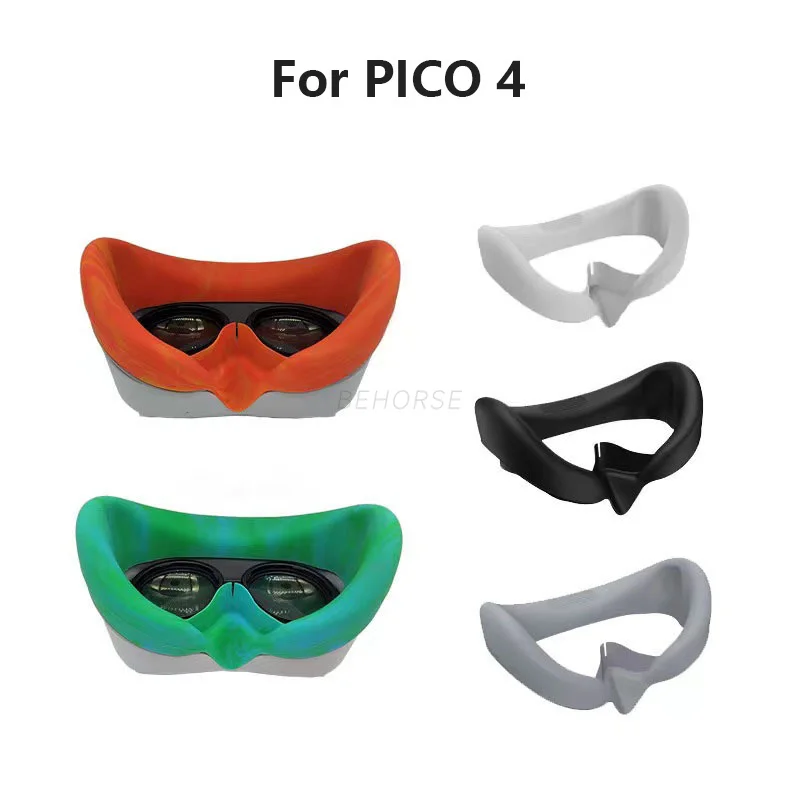 VR Eye Pad For Pico 4 Silicone Replacement Face Cover Protective Case Anti-Sweat Mask For Pico 4 VR Glasses Accessories