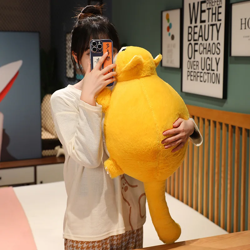 50-75cm Simulation Fat Round Cat Plush Toys Stuffed Crocodile Puffer Fish Animal Doll Soft Pillow Cute Gift