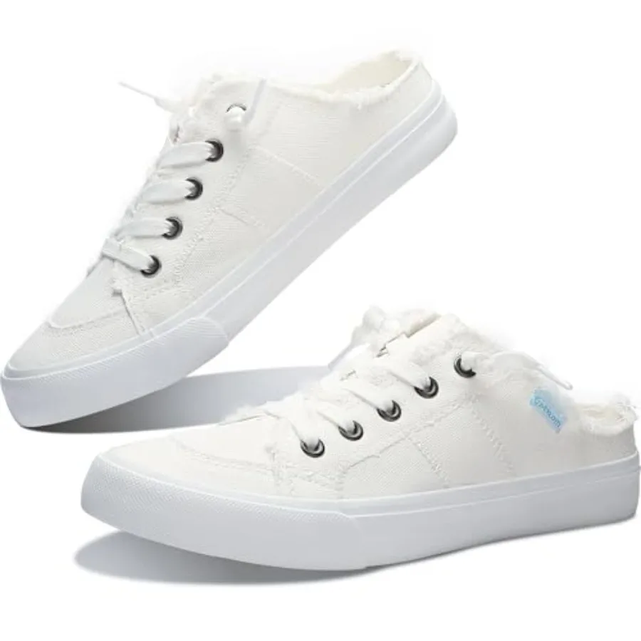 

Женские кеды-мюли Obtaom из канваса с эффектом памяти, модные, удобные, без задника, для отпуска