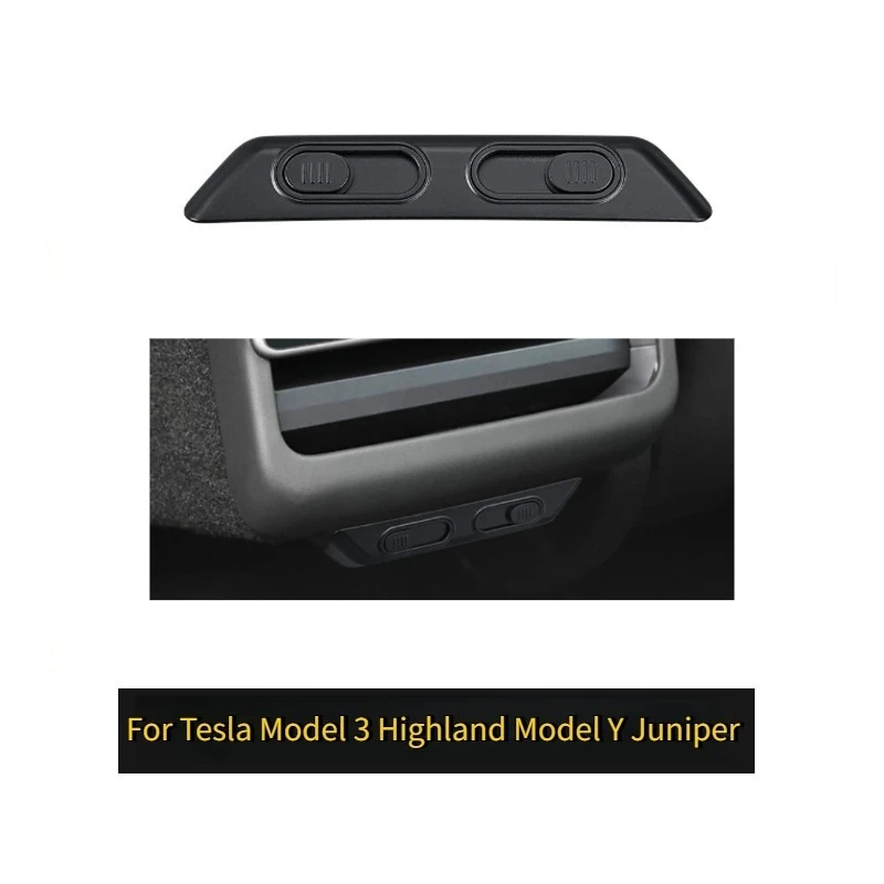 

For Tesla Model 3 Highland Model Y Juniper 2025 Rear Air Outlet USB Charging Dustproof Protector Anti-blocking Backseat Outlet