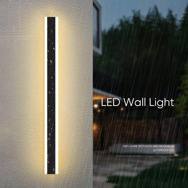 Outdoor Waterproof LED Wall Lamp Garden Fence Light Simple Lighting Indoor Wall Light for Home Decor Bedroom Corridor