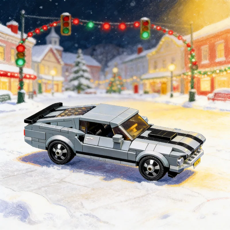 372pcs MOC City Champions Forded Mustangesd Boss John Wick Model Building Blocks Architecture Christmas Gift Idea Toys Brick