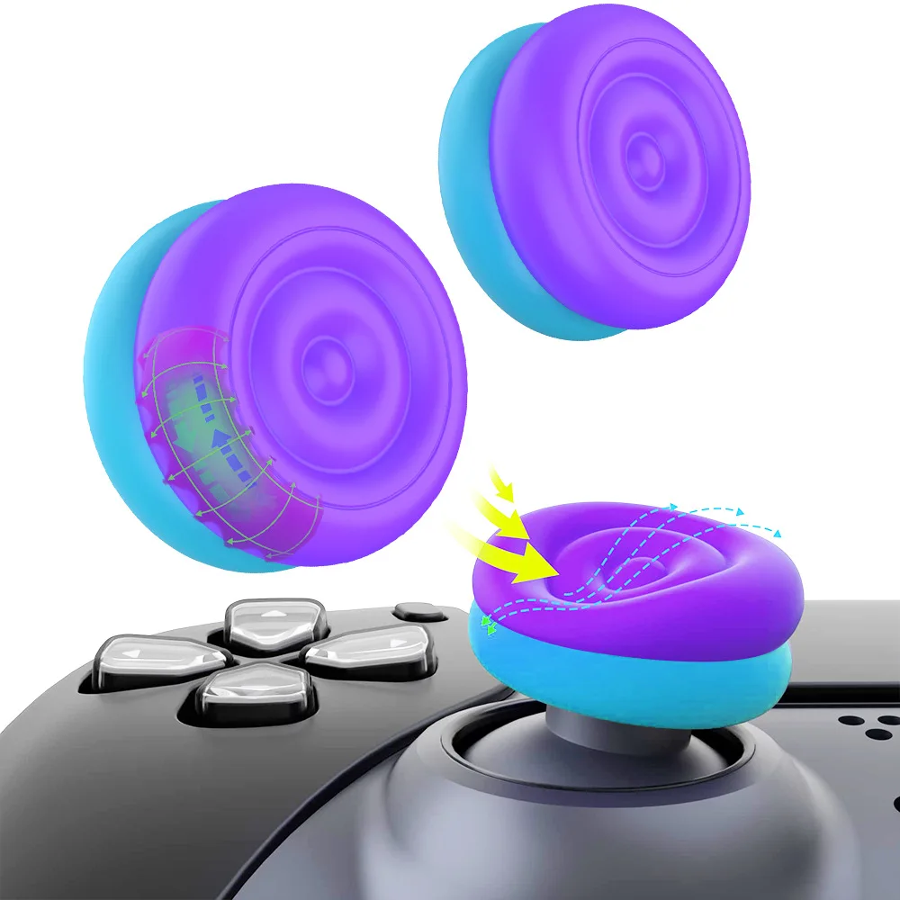 4 قطعة وسادة هوائية الإبهام السيطرة ل PS5/Xbox/التبديل/وحدة تحكم البخار لينة سيليكون عصا التحكم غطاء مكافحة زلة غطاء الراحة اكسسوارات