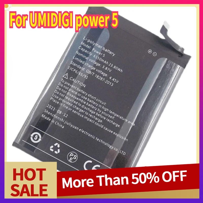 

New 6150mAh Hight Capacity for UMIDIGI Power 5 Battery Cell Phone Replacement High Quality Batteries