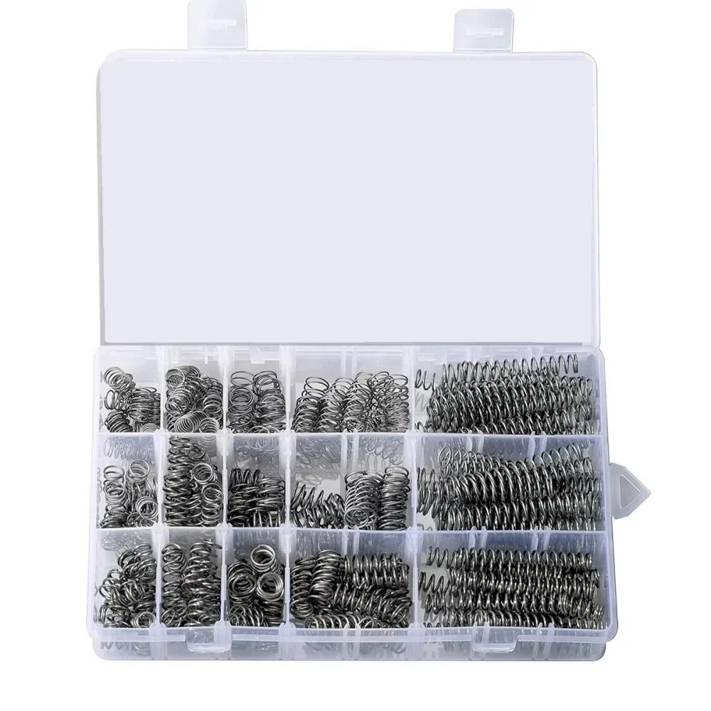 

Stainless Steel Spring 300Pcs Boxed Compression Springs Anti-Collision Shock Absorber Industrial Springs Stainless Steel Springs
