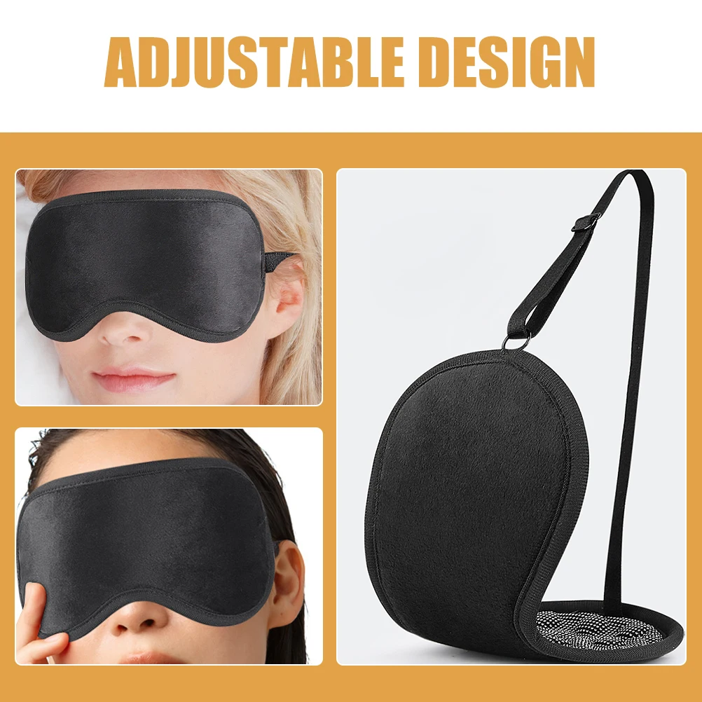 

Magnetic Sleep Mask Black Out Eye Fabric Large Magnets Adjustable Travel Nap Rest Shades Eye Covers Sleeping