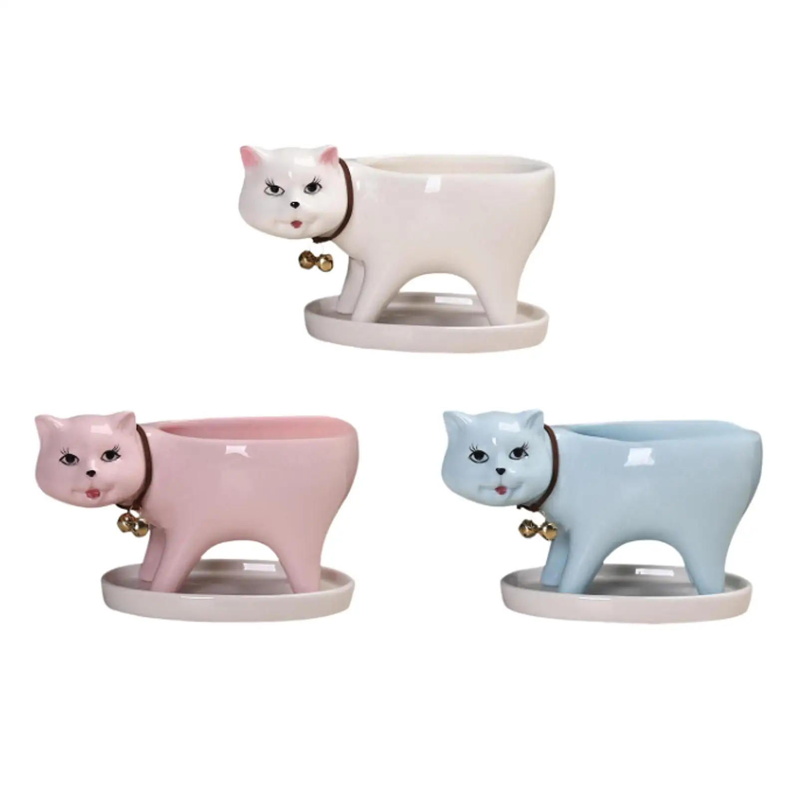 

Cat Shaped Planter Pot Cartoon Cat Flower Pot Bonsai Holder Cute Kitten