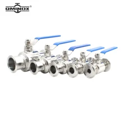 SS304 SS316L stainless steel lightweight clamp through ball valve 3/4
