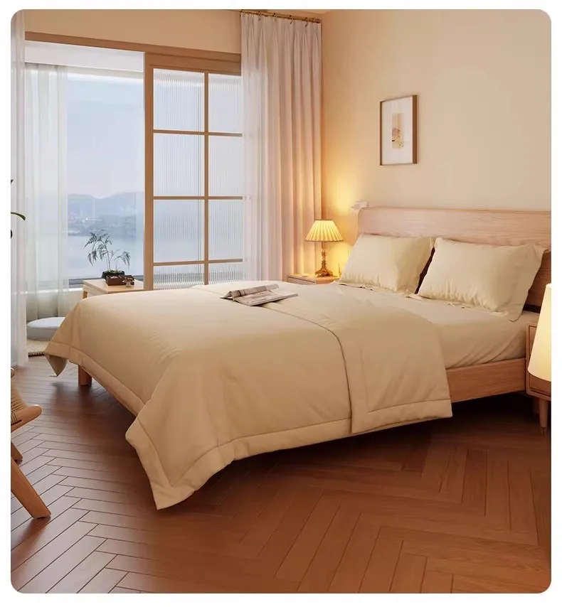 

#Modern Minimalist Solid Wood Platform Bed With Floating Design & Low Profile Headboard