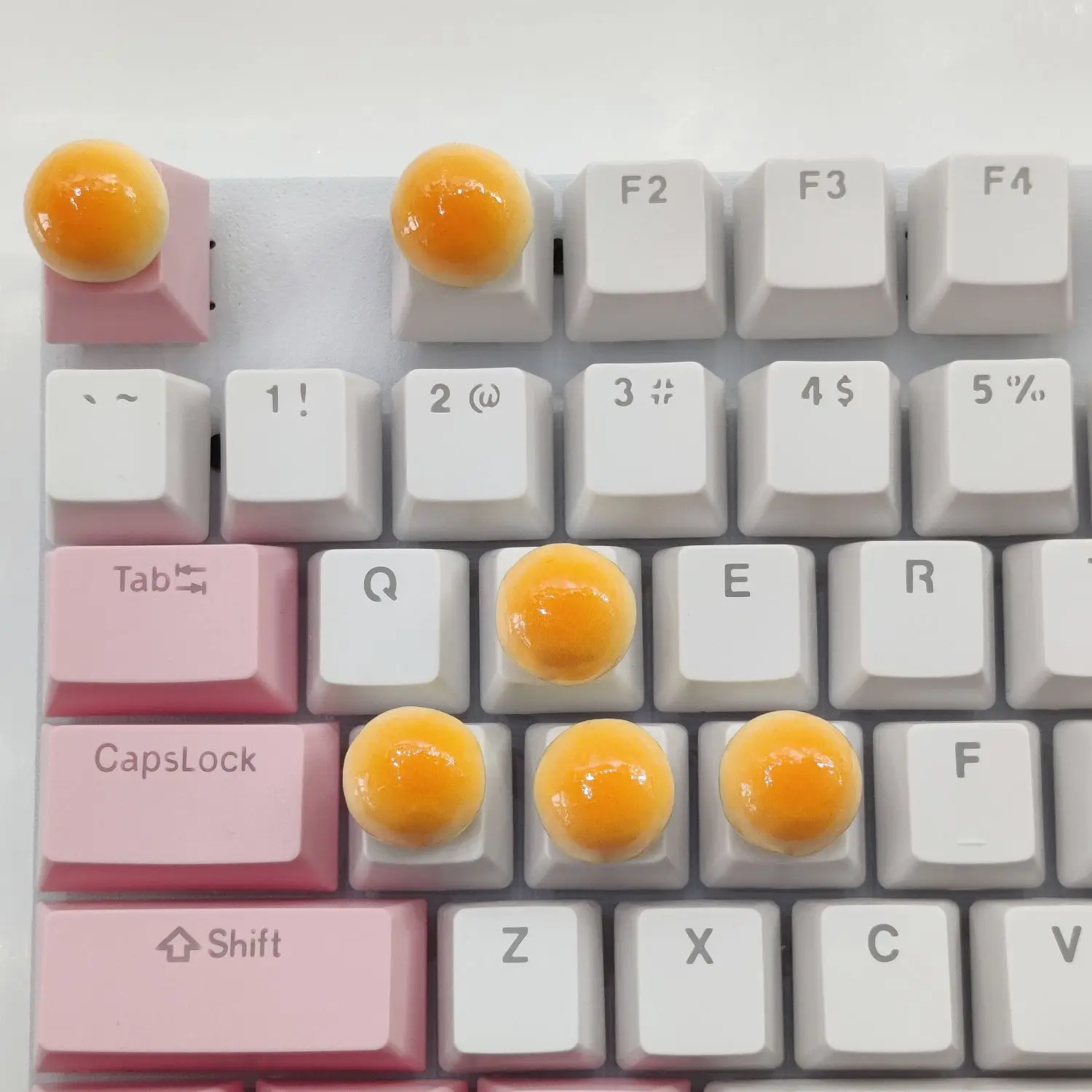 Small steamed bread office personalized keycap manicure special keyboard sticker