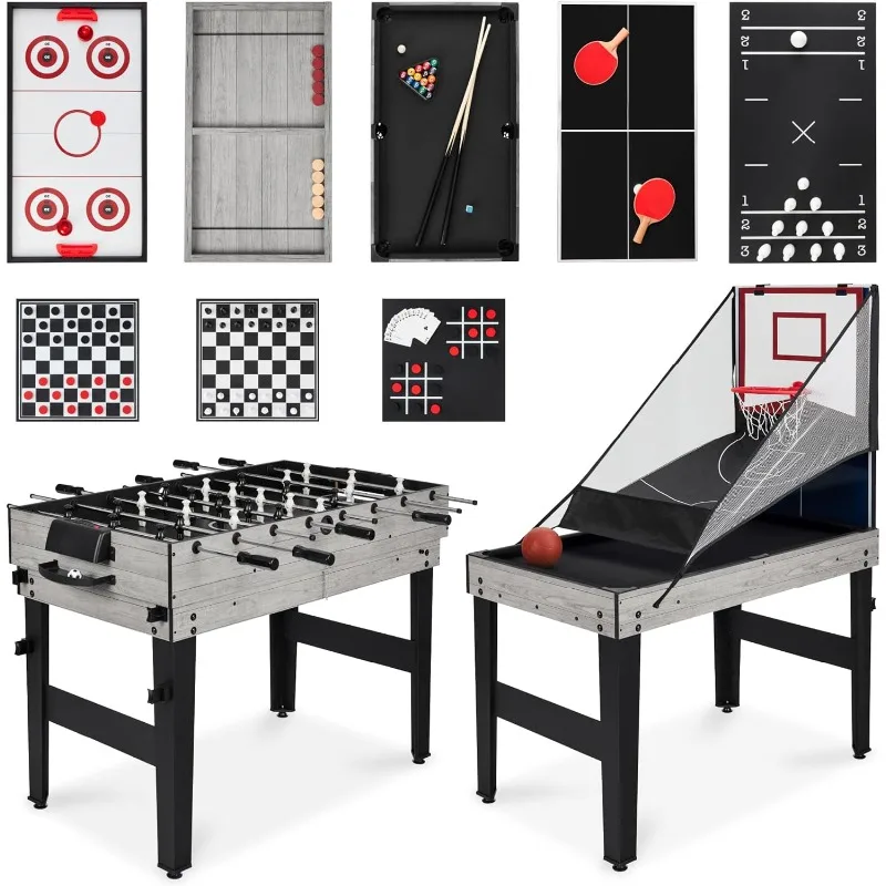 

Best Choice Products 13-in-1 Game Table Set-Ping Pong,Foosball,Basketball,Air Hockey,Archery,Chess,Checkers,Shuffleboard,Bowling