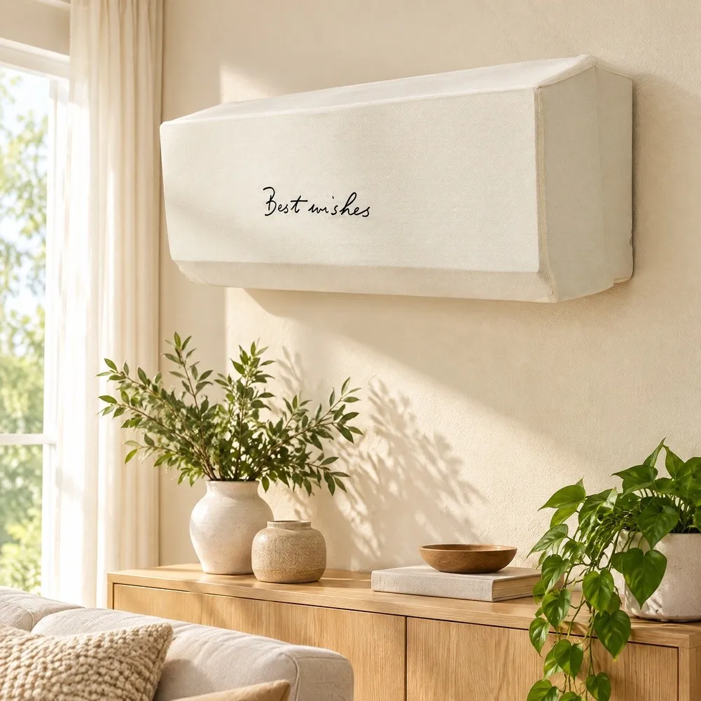 Air Conditioner Cover Designed Specifically for Wall-Mounted Units with Elastic Sizing and Retractable Feature
