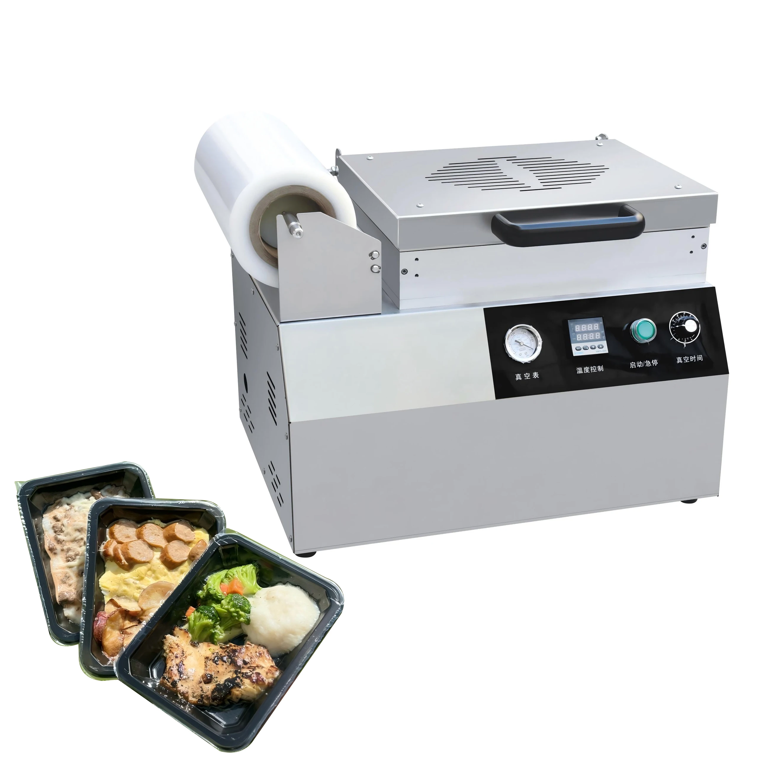 

Manual Food Tray Sealer Sealing Packaging Vacuum Skin Packing Machine