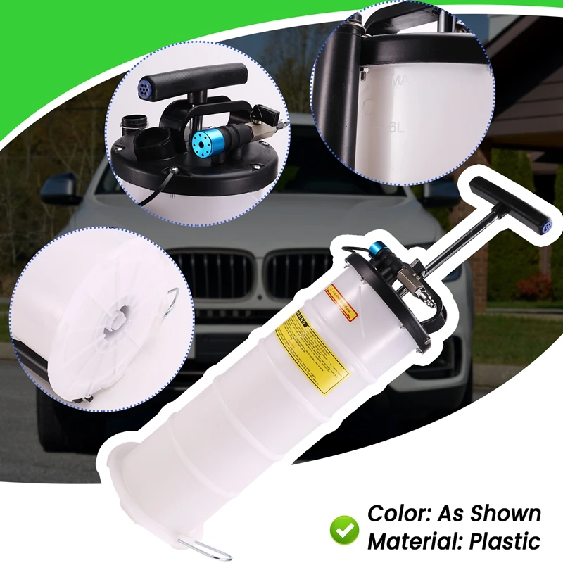 6.5 Liter Pneumatic Fluid Extractor Pump Oil Changer Vacuum Fluid Extractor Oil Change & Fluid Change Tool