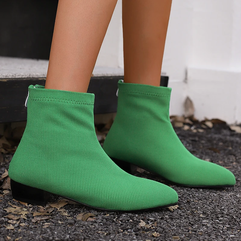 グリーンピンクのアンクルブーツ レディース 春靴 秋 快適ソ - No Show Sock Women のレビューと価格