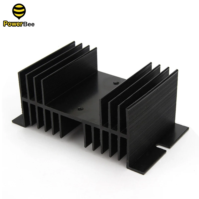 W Shape Heat Sink Base W-70 Aluminum Radiator Used for ssr 1pcs Single Phase Solid State Relay 10A 25A 40A DA AA DD VA VD