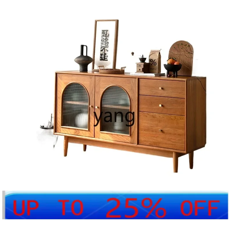 

LTT solid wood living room storage locker furniture dining room wall side cabinet