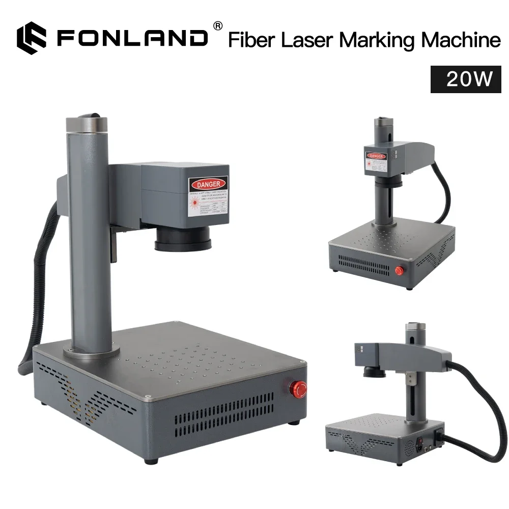 Fonland 20W MAX Source Fiber Laser Marking Machine Jewelry Metal Stainless Steel Aluminum Portable Engraving Industrial Desktop