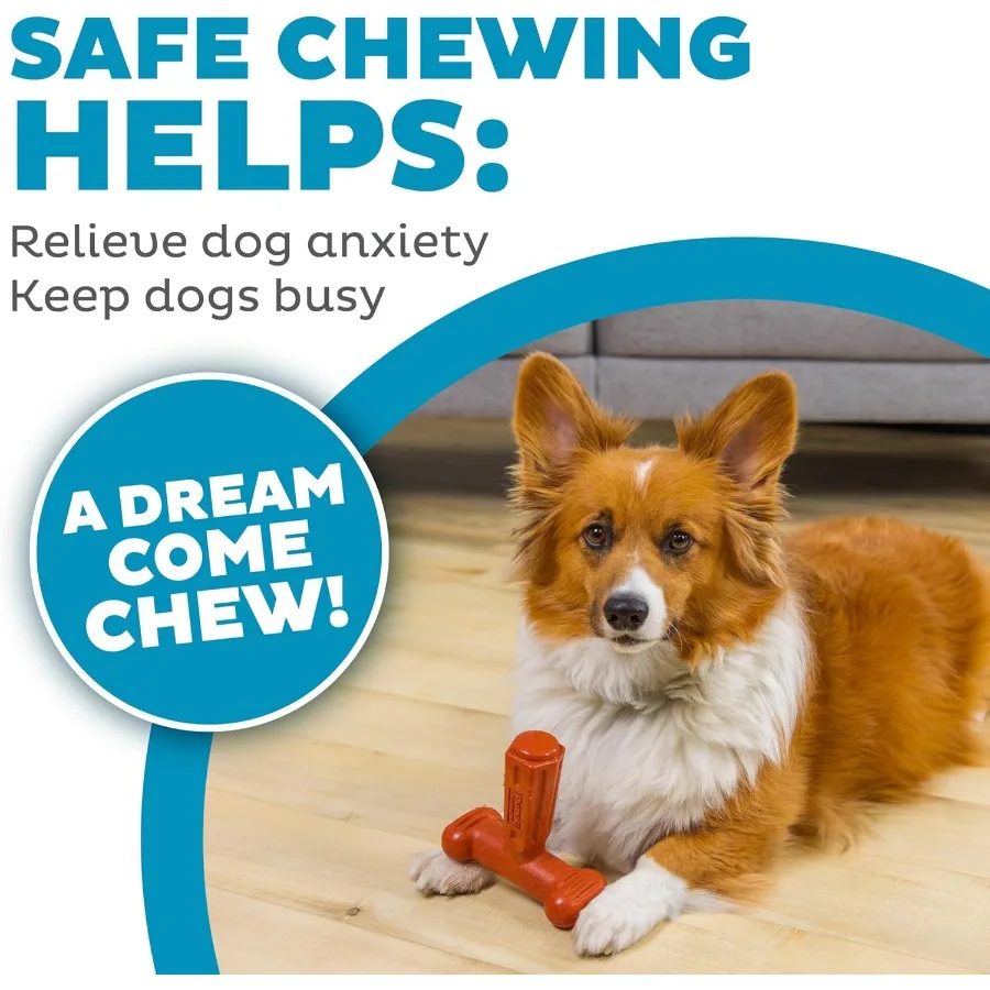 لعبة مضغ متينة للكلاب مع رائحة لحم البقر للكلاب الكبيرة مثالية للعب طويل الأمد وتخفيف التسنين مثالية للمغامرة الخارجية