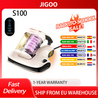 JIGOO S100 Smart Dual-Cup Mattress Vacuum Cleaner with 350W Power and 12KPa Suction, Dual-Cup Design, 99.9% Mite Elimination