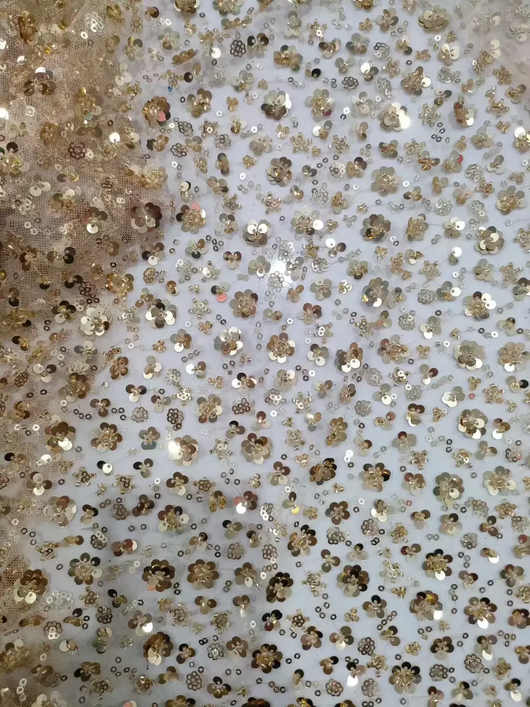 Элегантная красная сетчатая ткань с блестками и цветами, блестящий прозрачный материал, вечернее платье, праздничное платье, сценическая одежда, свадебная роскошная одежда «сделай сам»