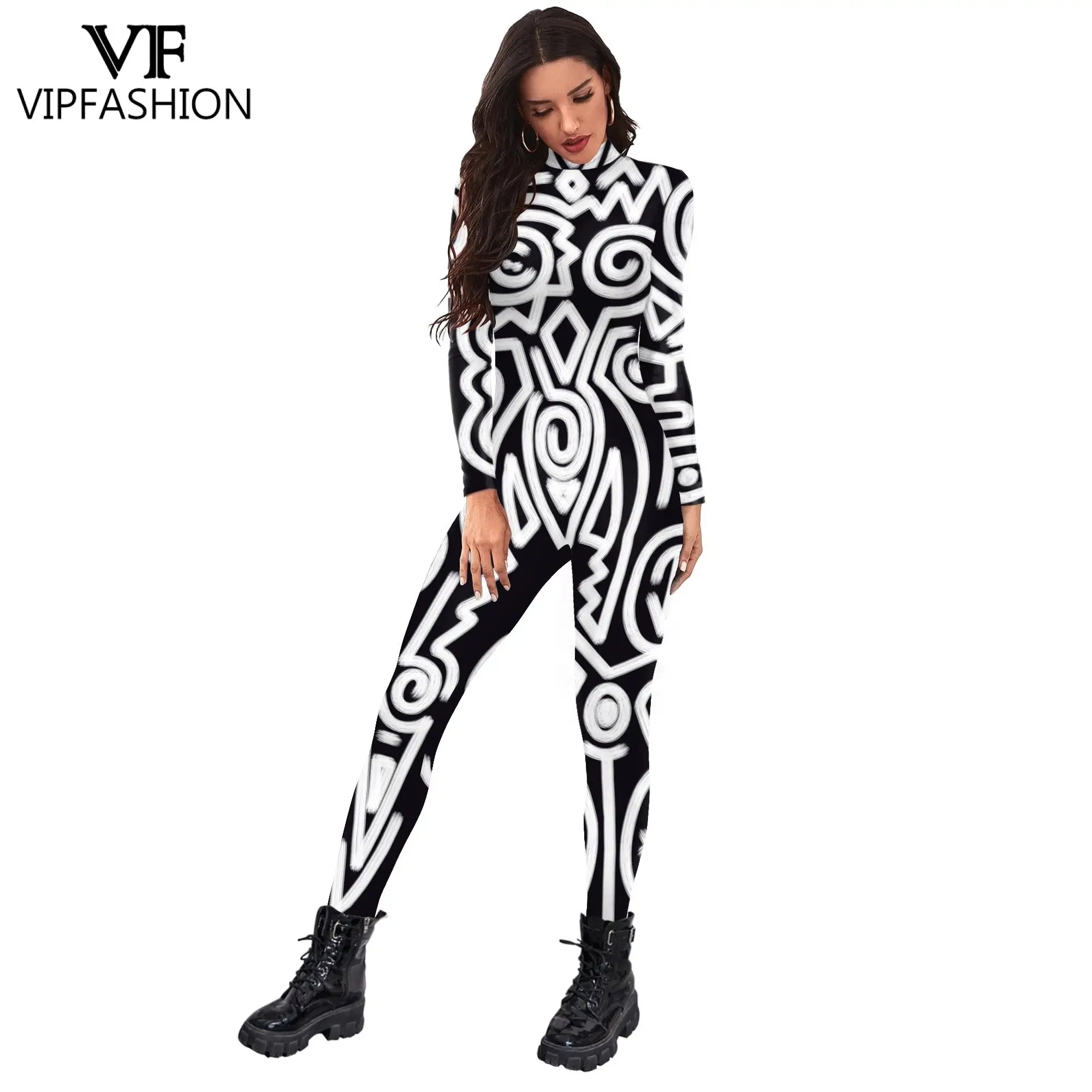 VIP Thời Trang Trưởng Thành Trang Phục Hóa Trang Trăn Hoa Văn In Hình Lạ Mắt Carnival 3D In Bodysuit Zentai Thun Áo Liền Quần