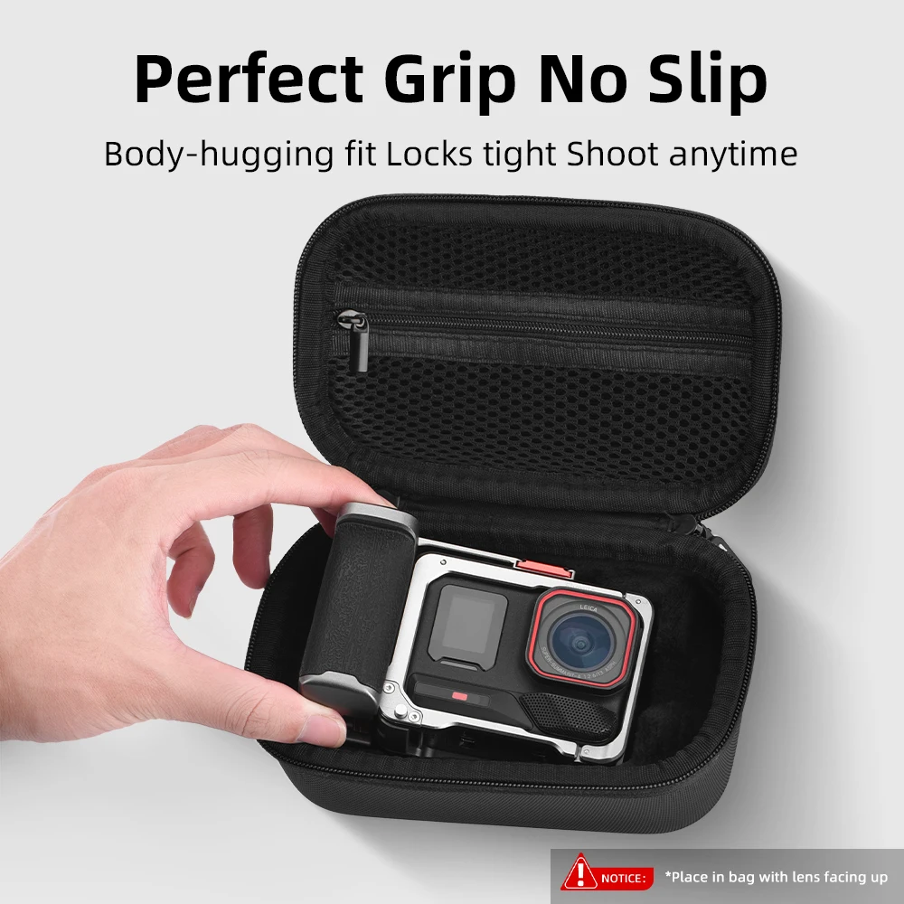 Flymile Ace Pro 2 مقبض قبضة حمل حقيبة التخزين ل Insta360 Ace Pro 2 اكسسوارات قفص الإطار حقيبة يد مع Carabiners