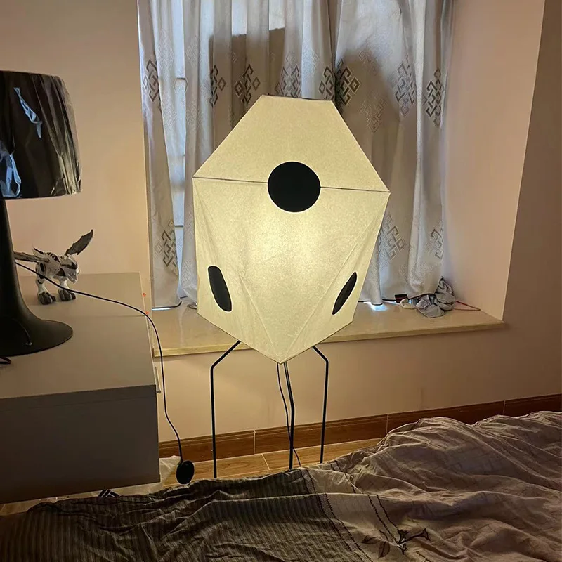 

Tripod Floor Lamp Japanese Minimalist Art Decor Wabi-sabi Rice Paper Standing Floor Lights For Living Room Bedroom Sofa Cafe