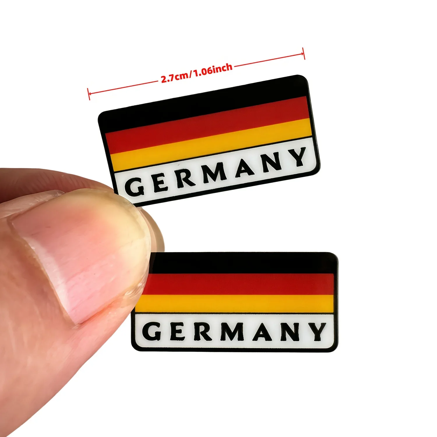 2D Flat Germany Flag Vinyl Stickers, Waterproof Decal for Car Interior Exterior Decor, Holiday Gift