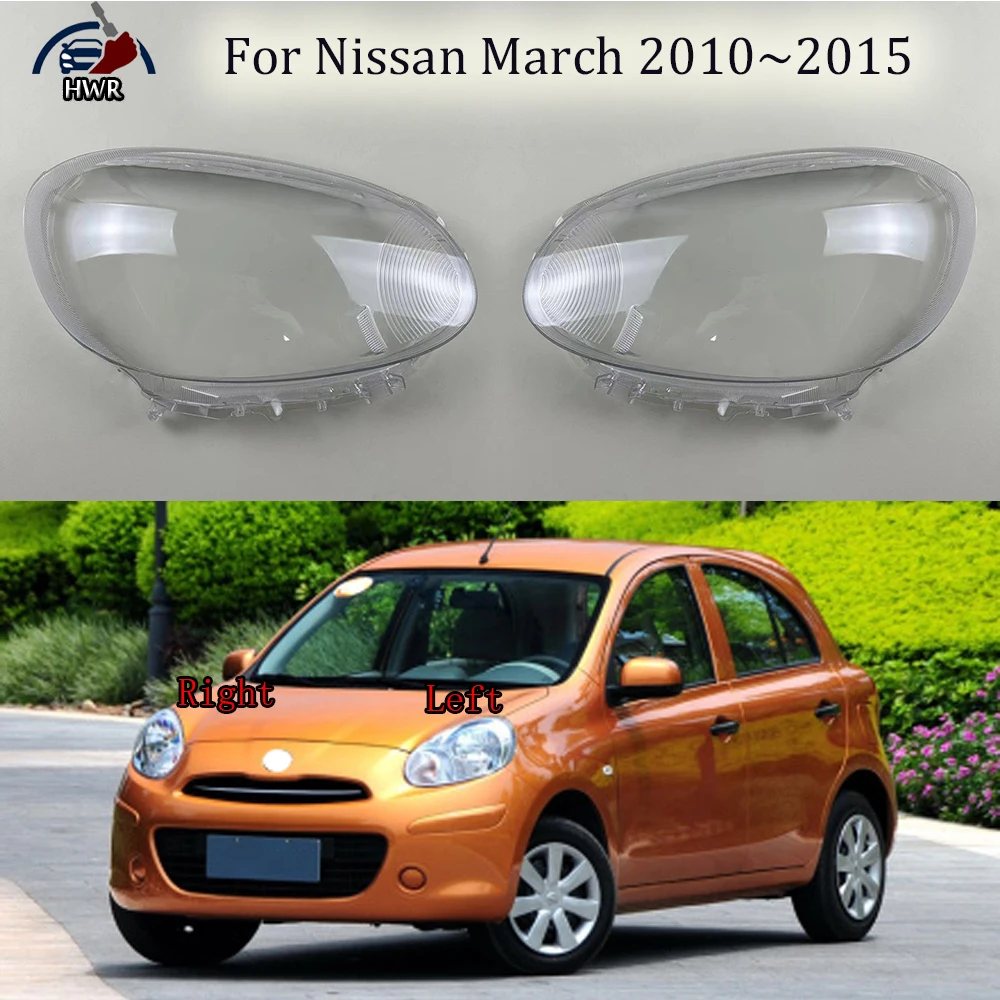 

For Nissan March 2010 2011 2012 2013 2014 2015 Car Accessories Headlight Cover Shade Lampshade Lens Headlamp Shell Plexiglass