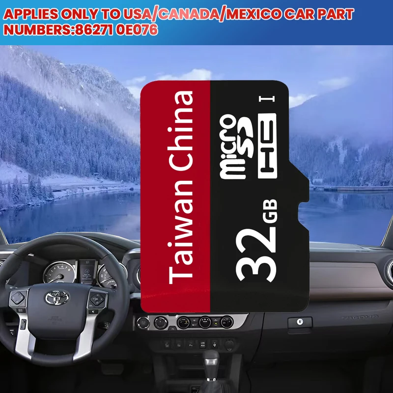 86271 0E076 For Toyota Navigation SD Card Car 4th RAV4 HANLANDA etc USA/Canada/ Mexico GPS 2024 Map Update Replacement