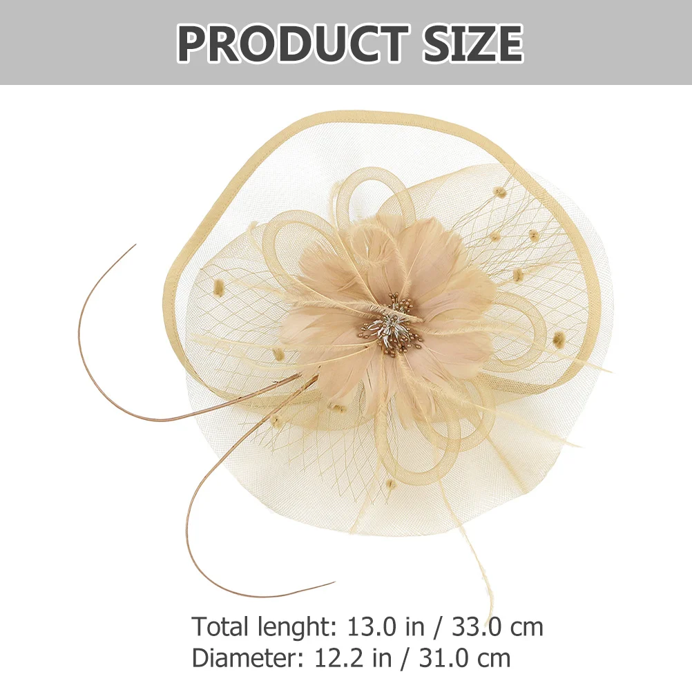 

Net Tulle Fascinator Headpiece Women Vintage 20S 1920S Tea Party Decorations For Women Party Wedding Tea Hat Dressy Hair