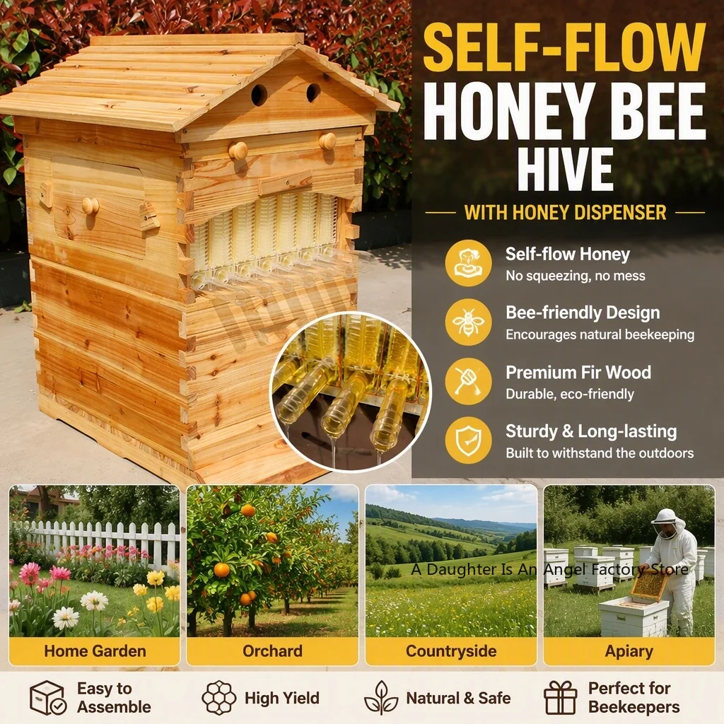 Flow Hive Complete Set – Cedar automatic honey-harvesting system, including the hive. bee machine apiculteurs beekeeping tools