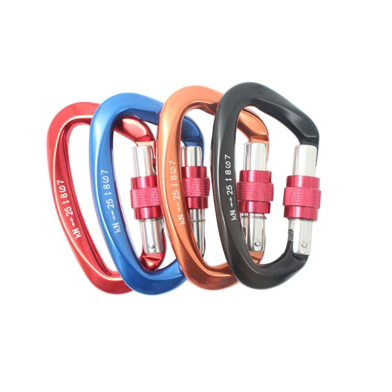 1PCS D Shape Keychain Clips Carabiner Hook For Outdoor, Camping, Hiking, Fishing, Home RV, Travel