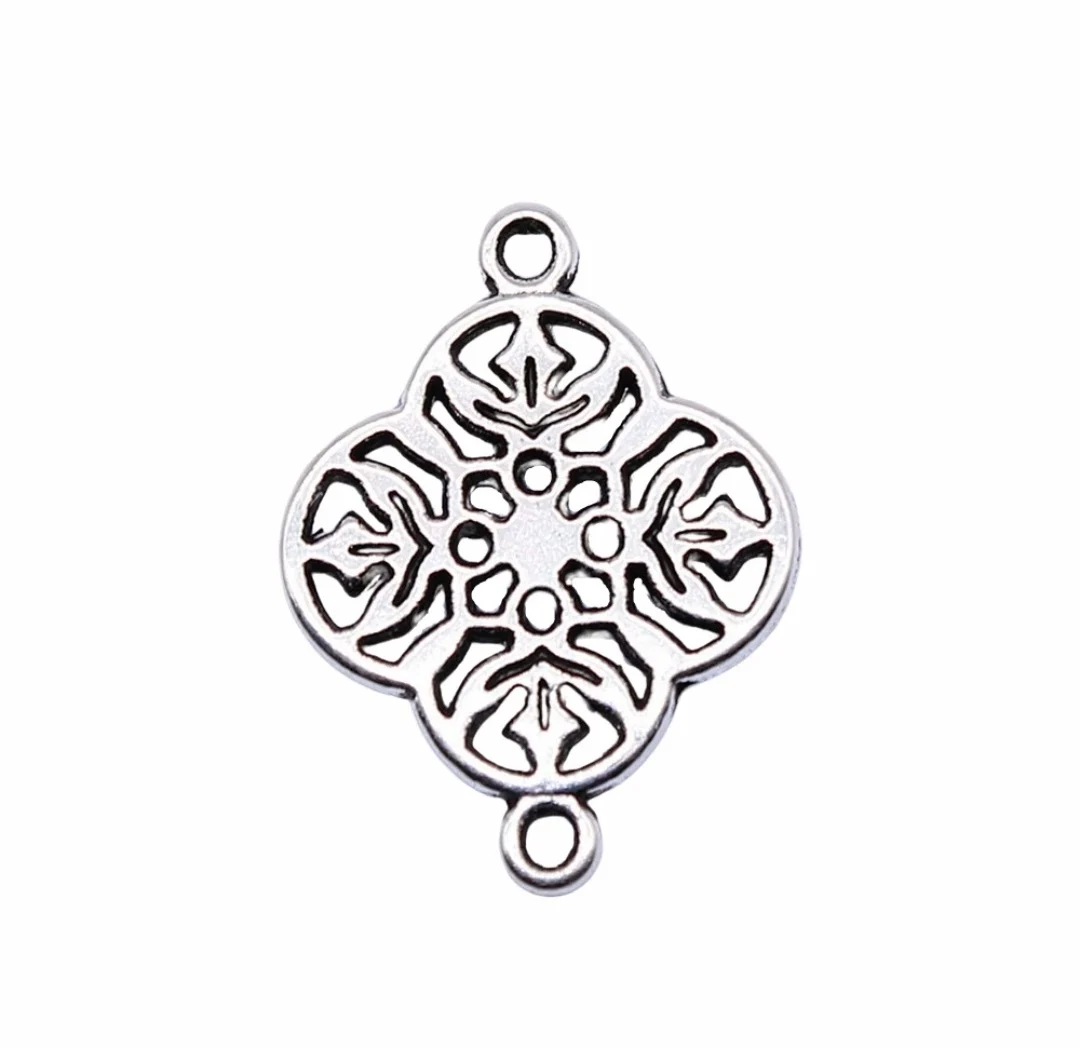 

25pcs 20x15mm Zinc alloy metal tibetan silver plated connector T0672 for jewelry making