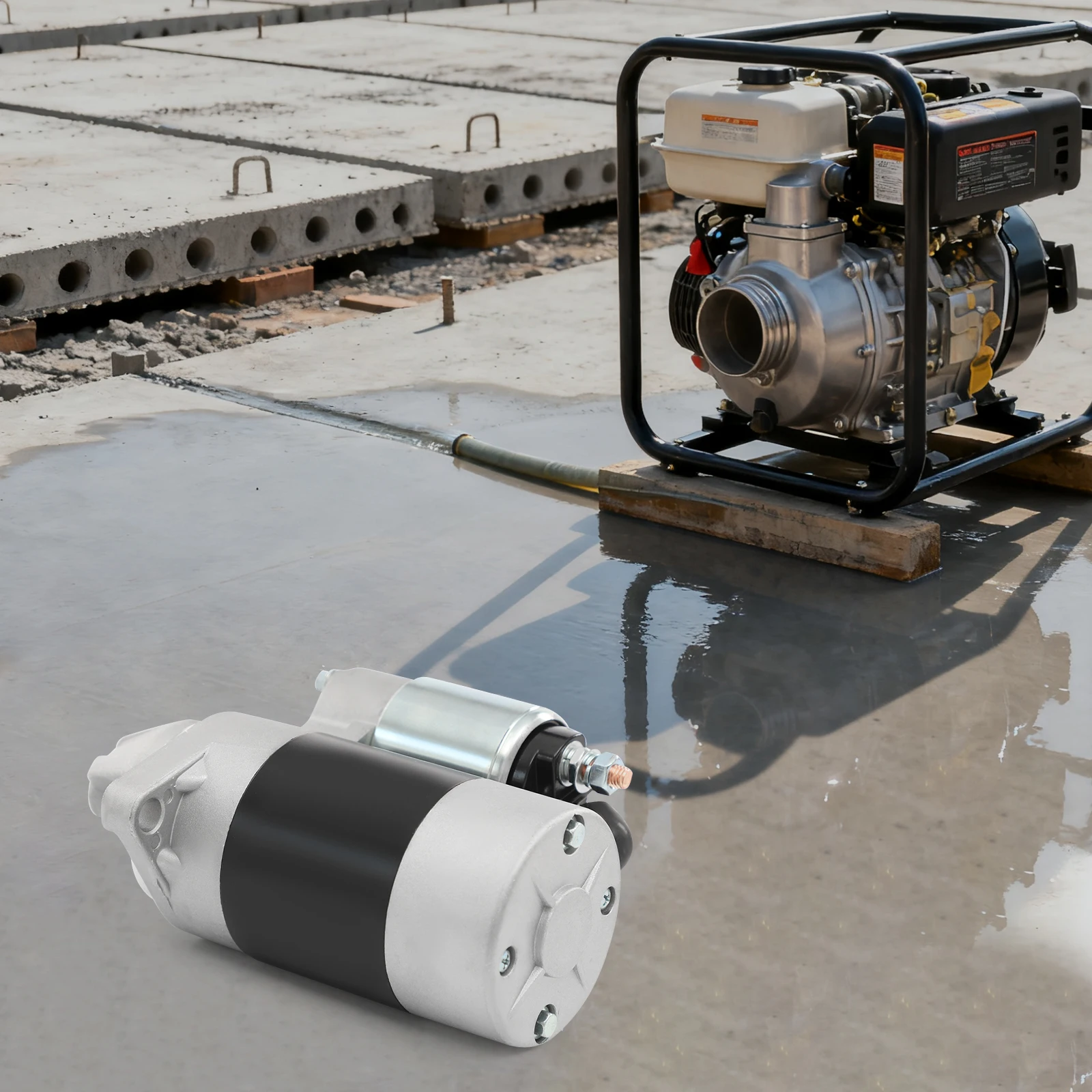 1000W 12V Dieselmotor, Dieselgenerator-Motor, Luftgekühlter Einzylinder, 8-Zahn Dieselgenerator-Motor mit Rechtsdrehung