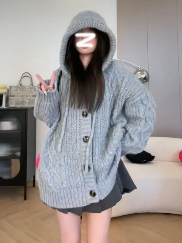 

Свитера Джемперы Кардиганы Женский кардиган Белый для женщин Японский стиль Каваи Принт на пуговицах Fair Isle Harajuku Sweet Lovely