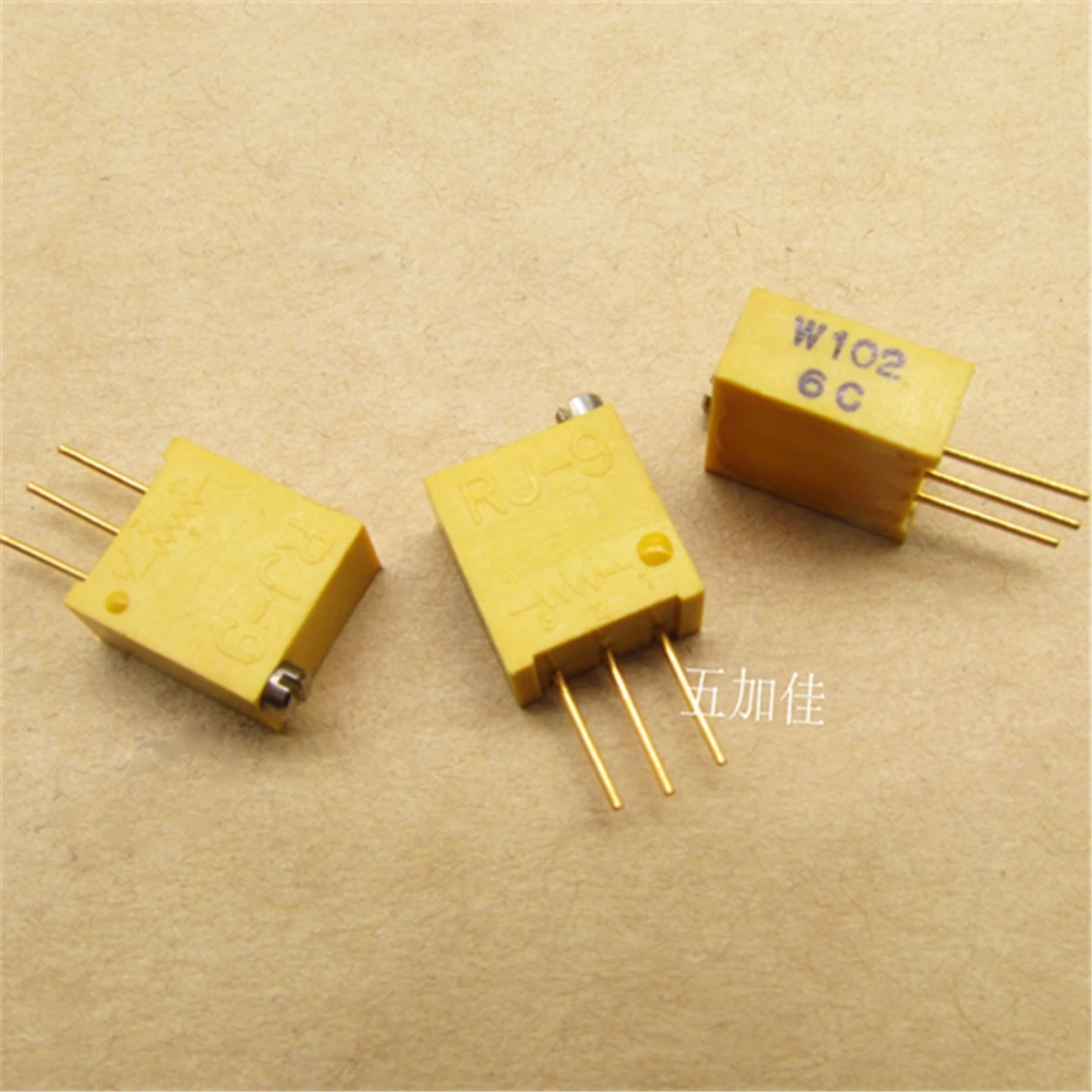 5PCS/RJ-9W102 imported potentiometer RJ-9W1K W102 1K top adjustable resistor gold-plated pin