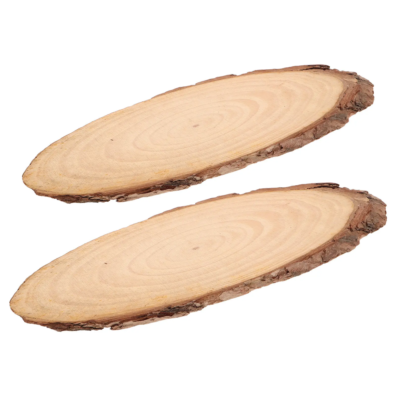 2Pcs Wood Stepping Stones Oval Shape Outdoor Garden Pathway Walkway Decorative Patio Landscape Stones Garden Pathway Walkway