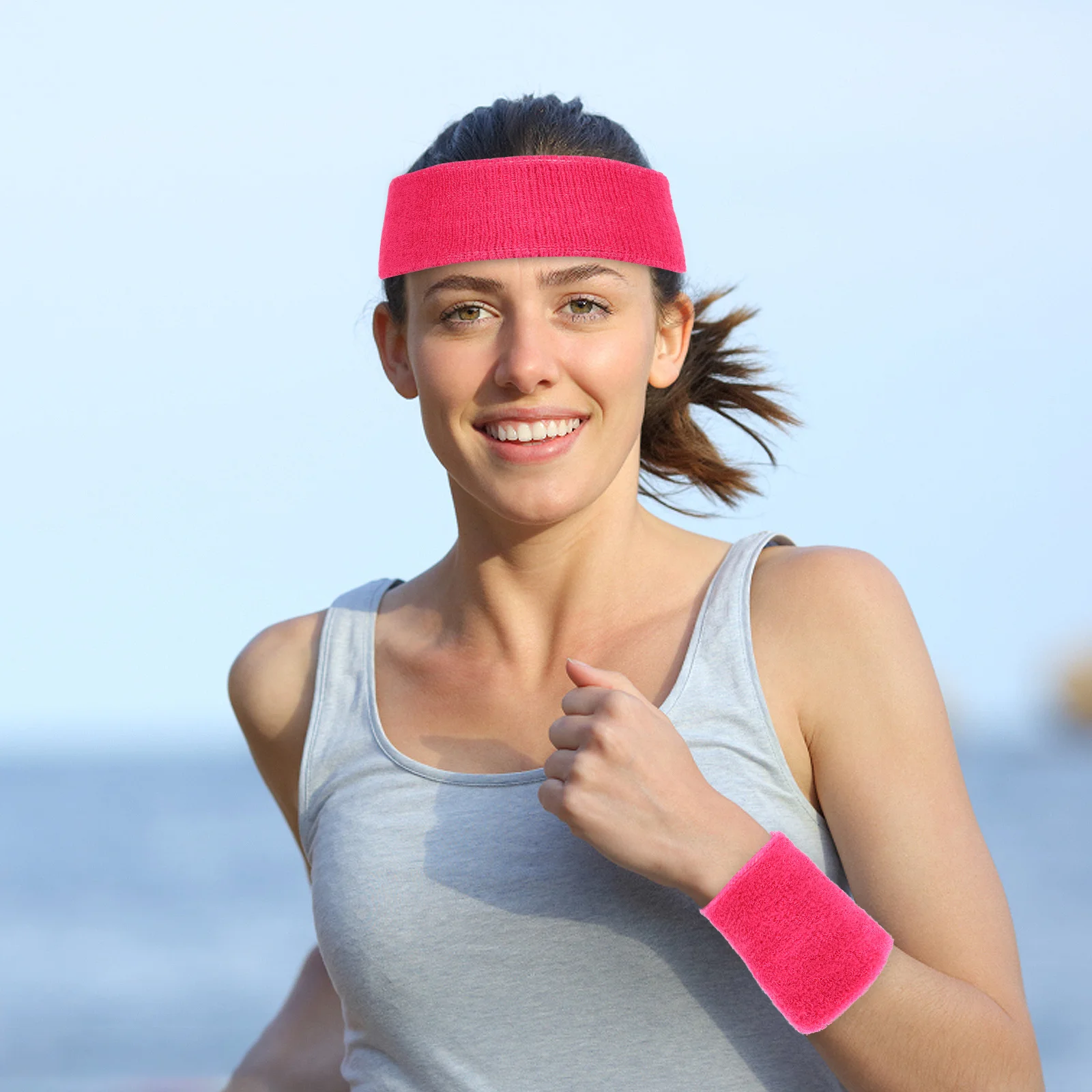 

1Set Neon 80S Style Headband Leg Warmers Wrist Cuff Waist Bag Set Women Trendy Sporty Accessories for Workout Festival Party