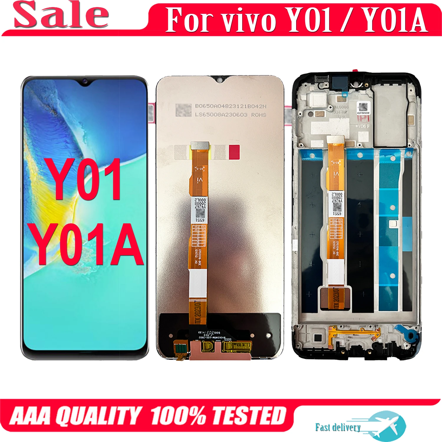 

For Vivo Y01 Y01A V2166 LCD Display Touch Screen Repalcement Digitizer Assembly