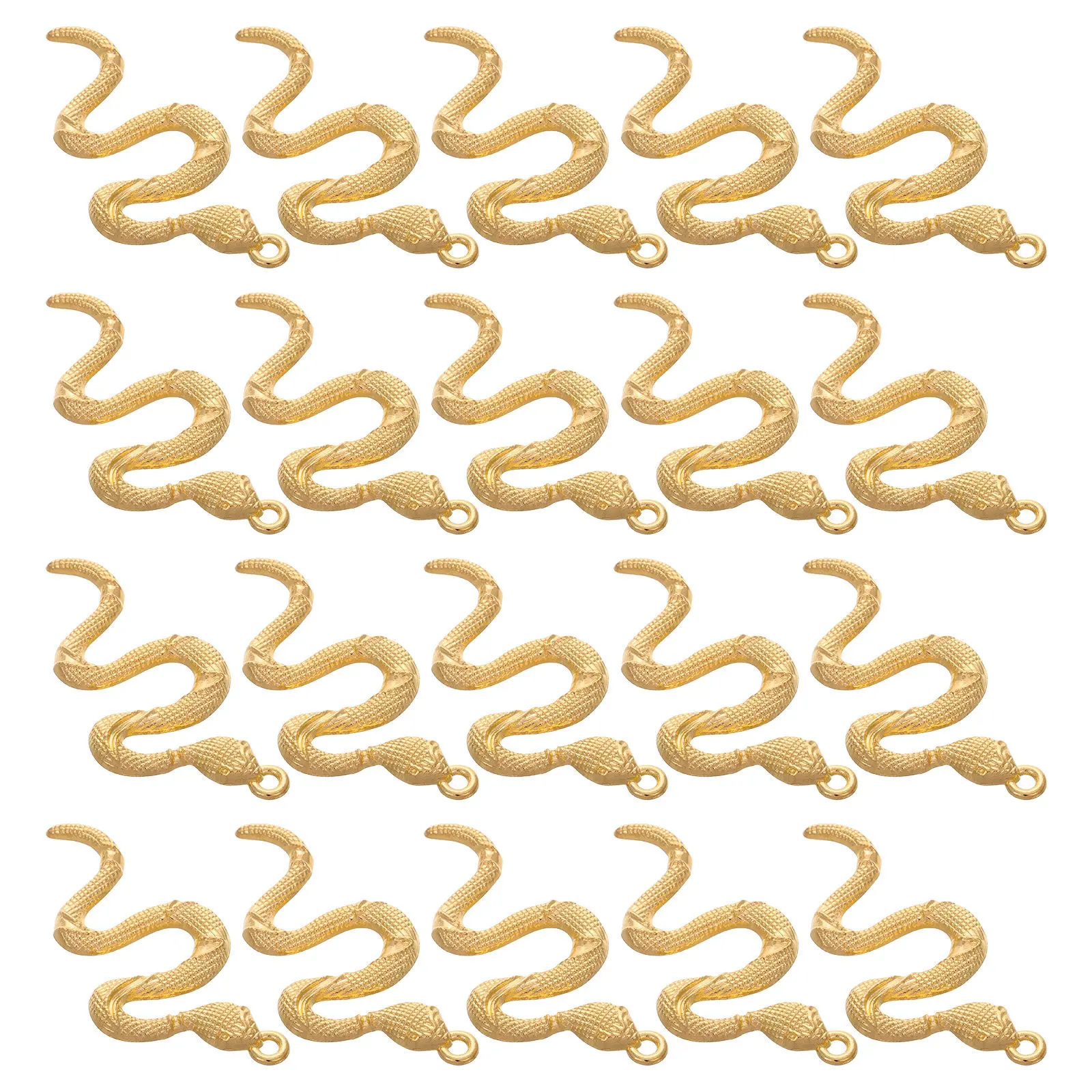

30Pcs Retro Zinc Alloy Snake Pendants Charms DIY Jewelry Making Bracelet Necklace Snake Shape Vintage Animal Metal Craft