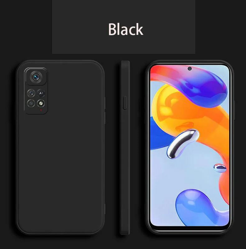 For Xiaomi Redmi Note 12 Pro 4G Square Liquid Silicone Phone Case for Redmi Note12 Pro 4G Camera Protection Cover Fundas view 4