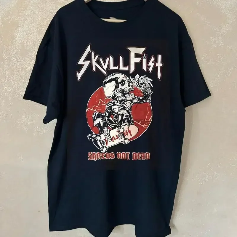 Shred Not Dead Skull Fist Band T Shirt Classic Black S 5XL 1J0147