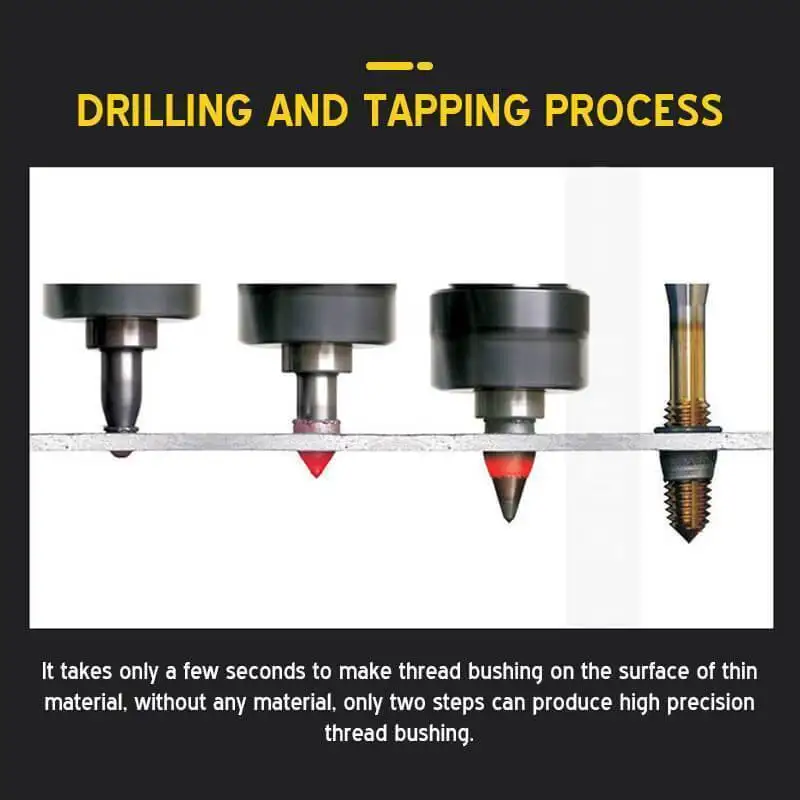 Thermal Friction Hot Melt Short Drill Bit M3 M4 M5 M6 M8 M10 M12 M14 Round/Flat Type Home Tools