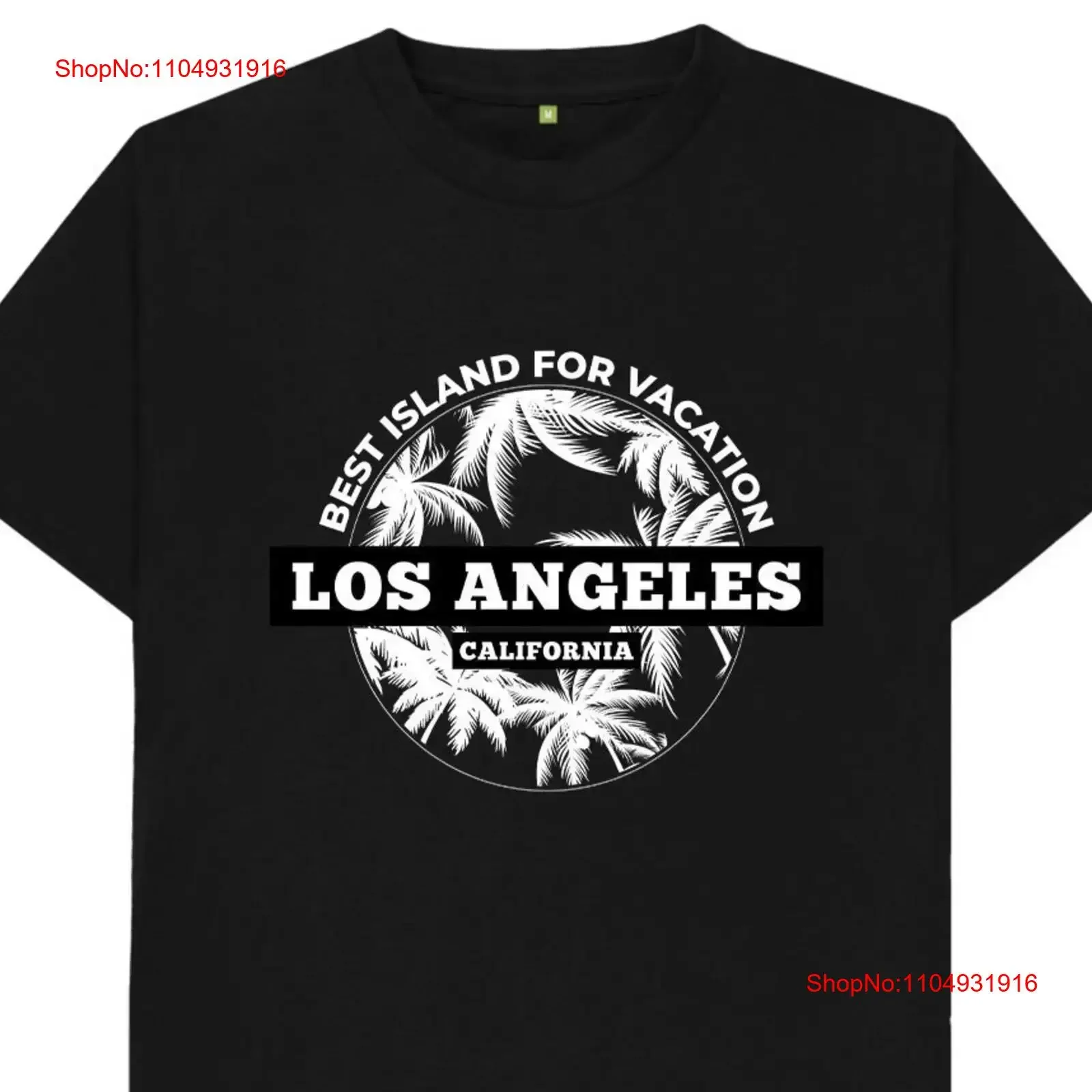 

Los Angeles California Best Island For Vacation T Shirt vintage Washed Top For Everyday Wear Slightly Stylish fashion Soft