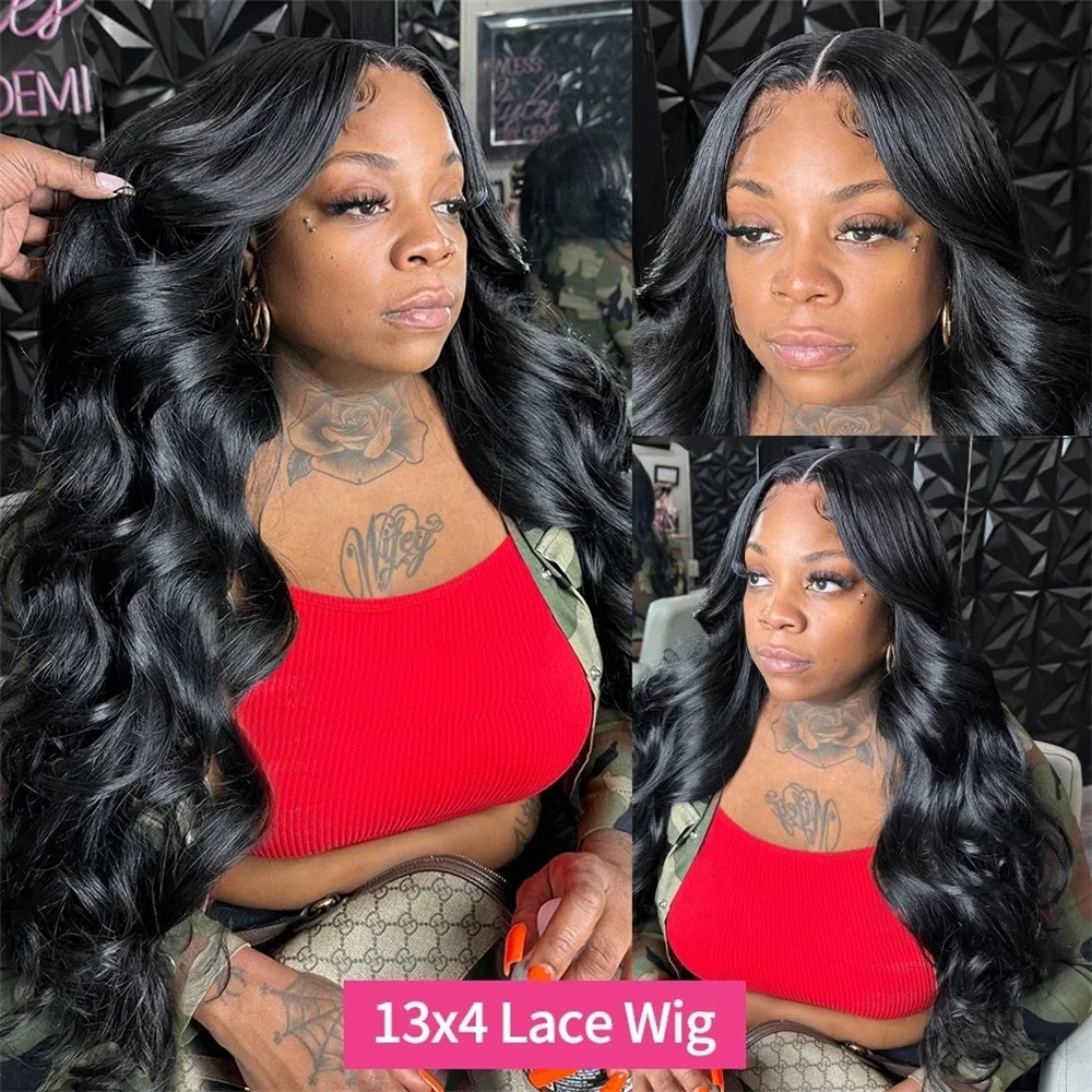 Transparent Lace Body Wave Lace Frontal Wig 30 40 Inch HD Lace Frontal Human Hair Wigs Brazilian 360 Hd Lace Wig For Black Women