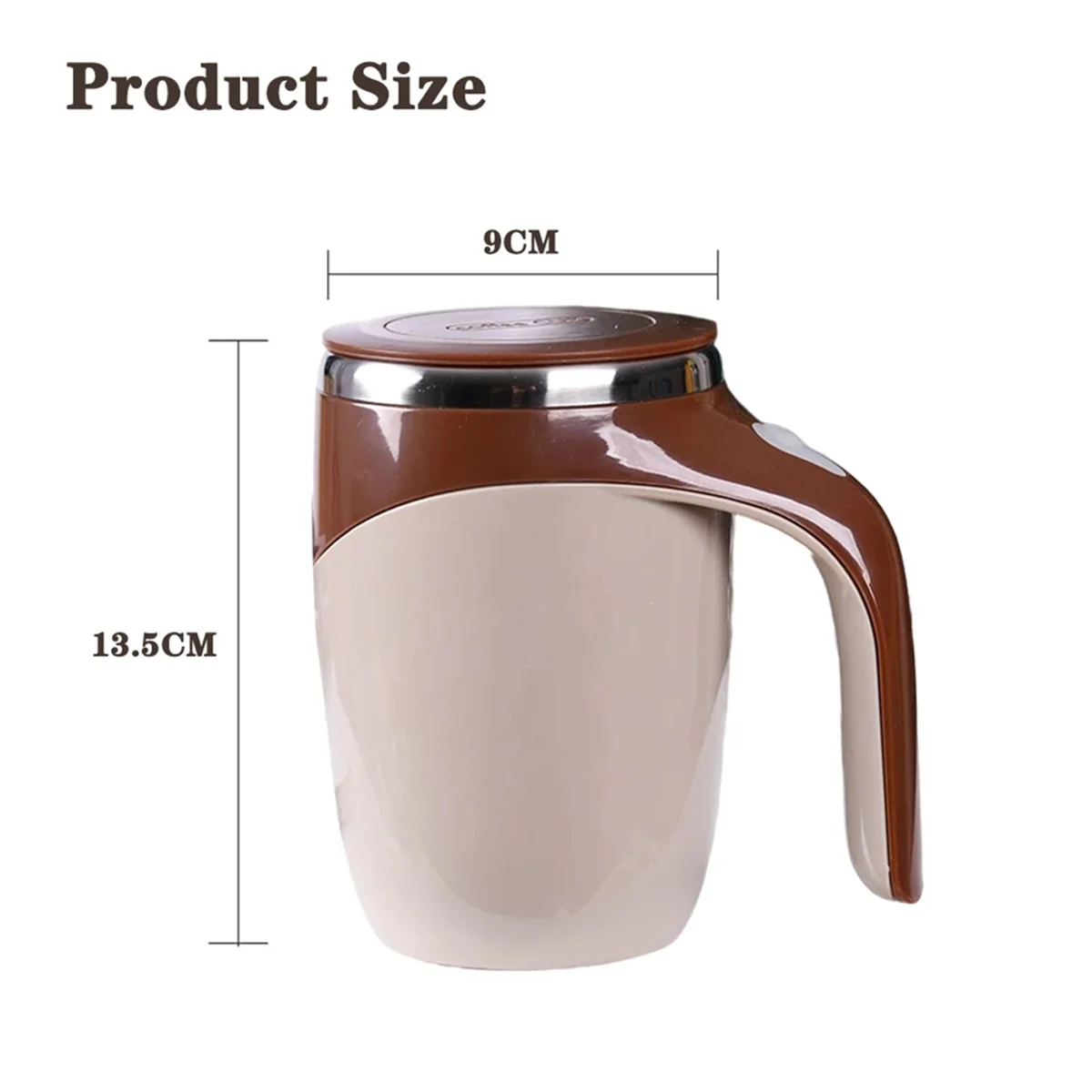 1PCS Lazy Coffee Stirring Cup Auto Stirring Cup Magnetic Rotating Electric Milk Cup Mark Cup 304 Stainless Steel