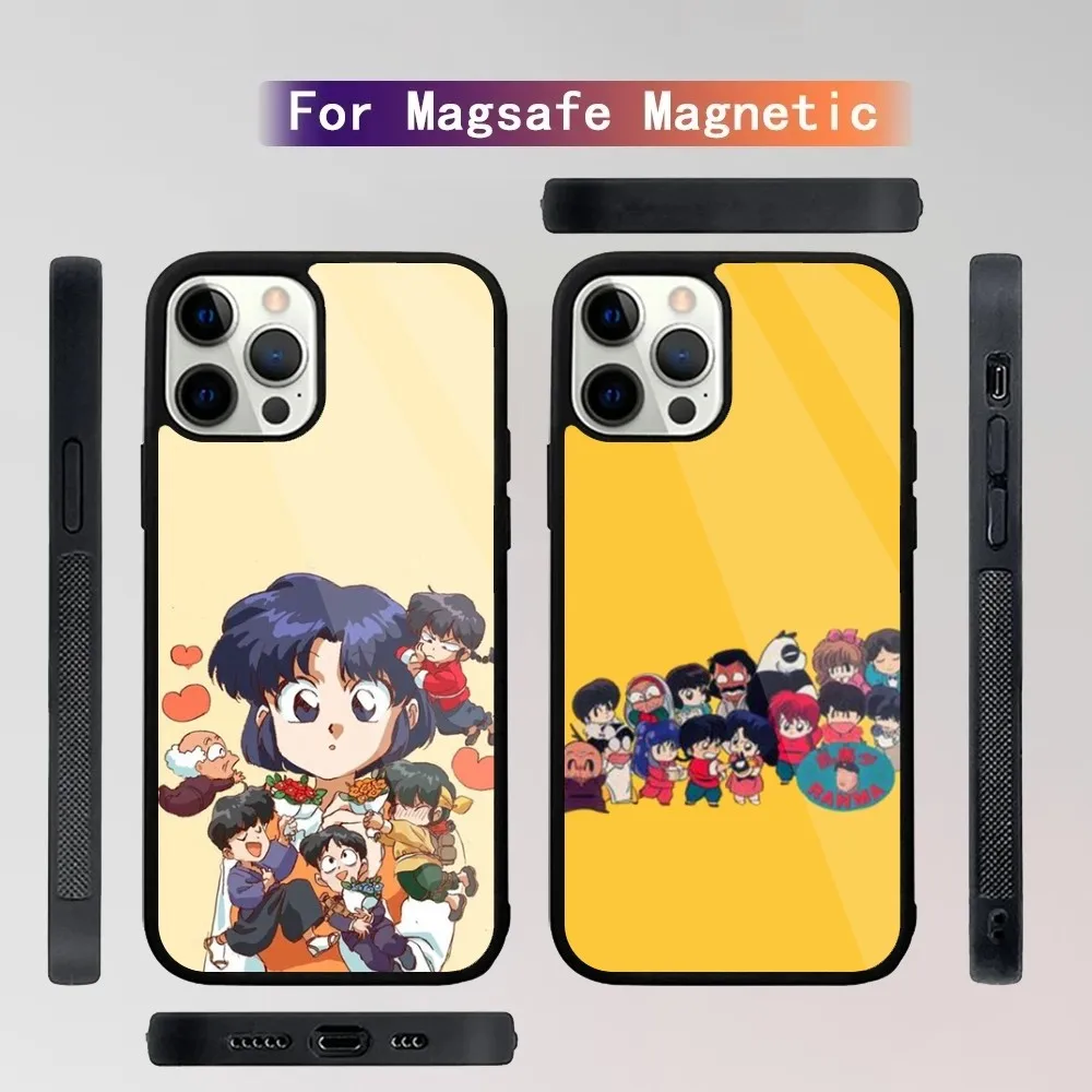 Cartoon R-RANMA 1 2   Phone Case For iPhone 15,14,13,12,11,Plus,Pro,Max Mini Magsafe Magnetic Wireless Charging