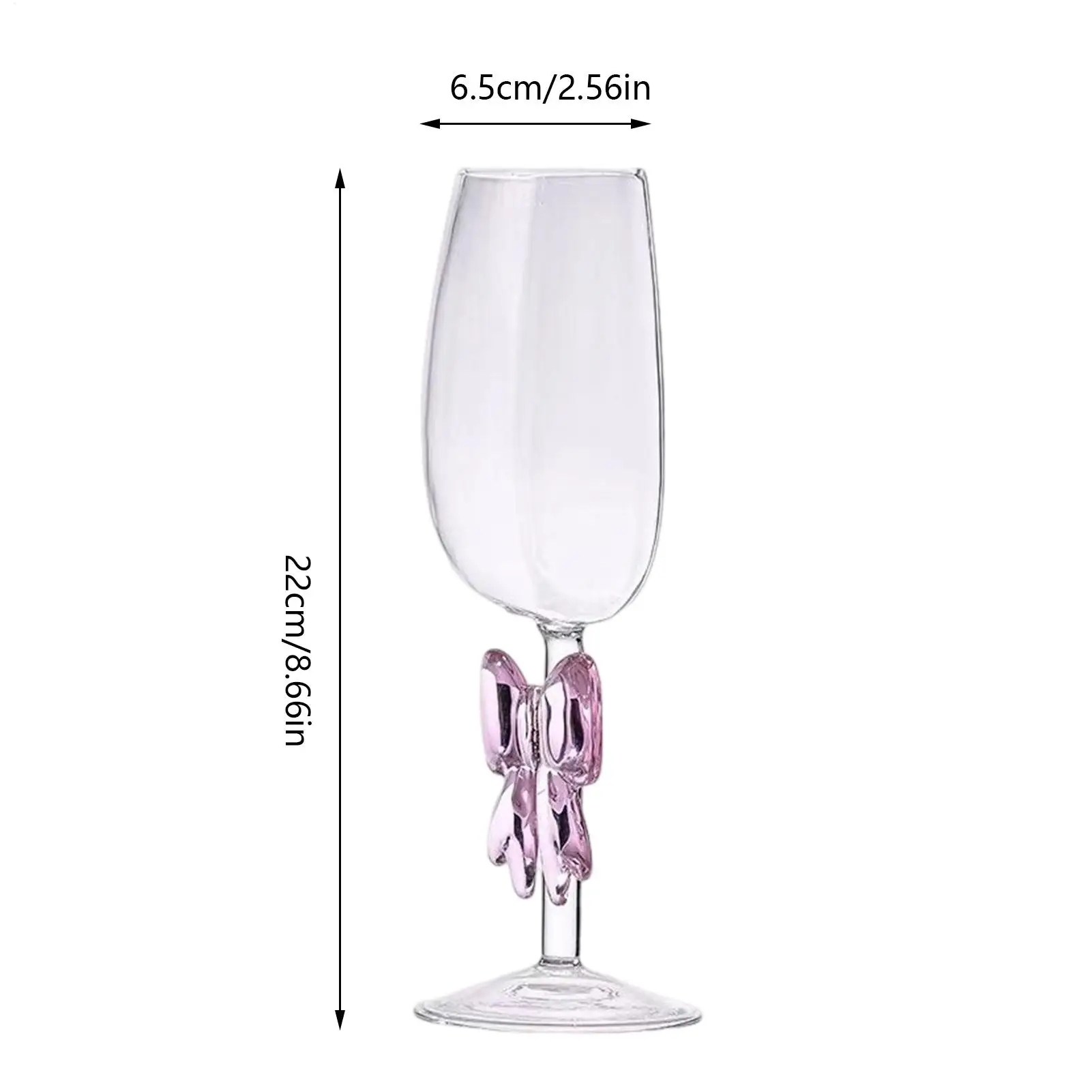 Wine Glasses Bow Tie Half-Cup Clear Cocktail Glass Decorative Glassware For Bar Table Kitchen Picnics Graduation Engagement - view 6